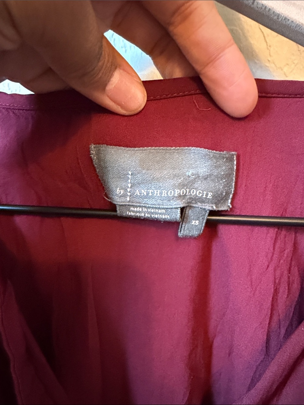 Anthropologie The Somerset Satin Maxi Dress in Wine Size XS - Picture 5 of 7